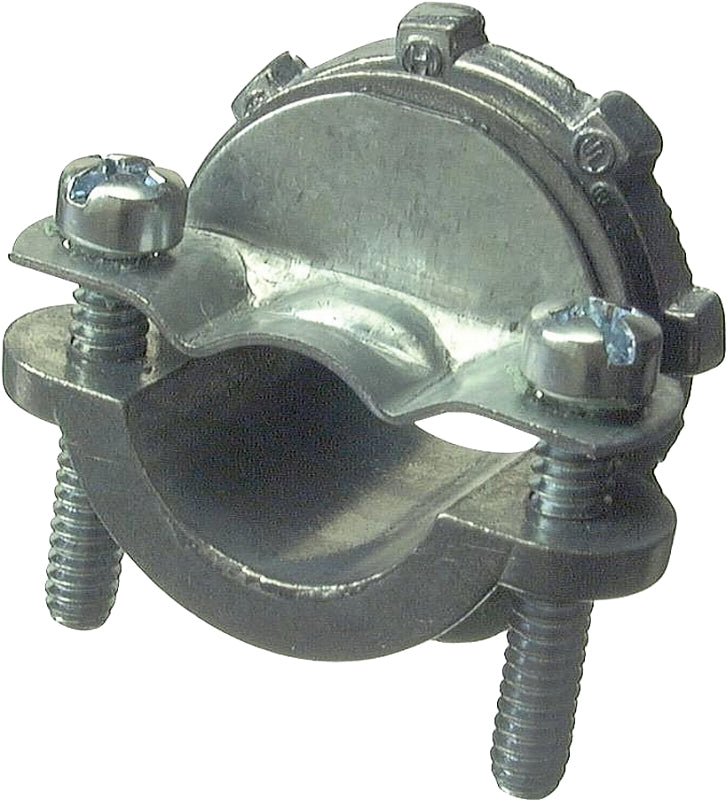 HALEX Halex 05103B Clamp Connector, 3/8 in, 1-3/16 in L, Zinc, 100/PK ELECTRICAL HALEX