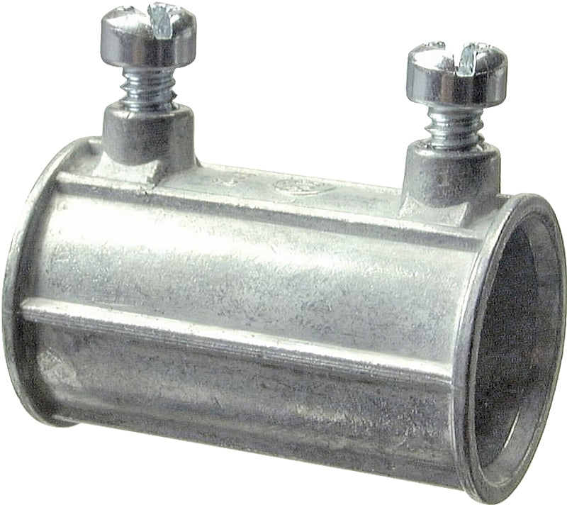 HALEX Halex 12201B EMT Coupling, 1/2 in Set Screw, Zinc, 50/PK ELECTRICAL HALEX