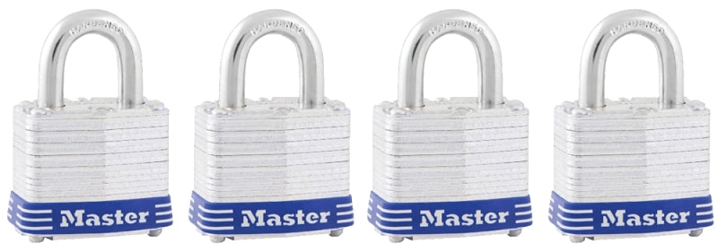 MASTER LOCK Master Lock 3008D Padlock, 1-9/16 in W Body, Keyed Alike Key, 9/32 in Dia Shackle, 3/4 in H Shackle, Steel Shackle