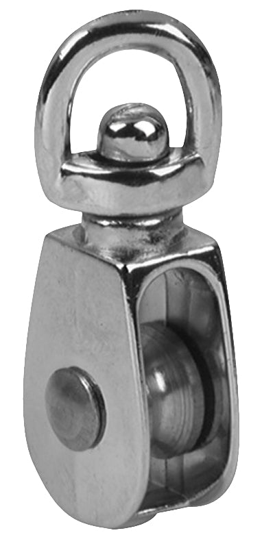 BARON Baron 0173ZD-2 Rope Pulley, 7/16 in Rope, 55 lb Working Load, 2 in Sheave, Nickel HARDWARE & FARM SUPPLIES BARON