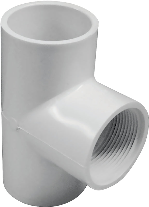 IPEX IPEX 435854 Pipe Tee, 1-1/4 in, Socket x Socket x FPT, PVC, White, SCH 40 Schedule, 150 psi Pressure LAWN & GARDEN IPEX