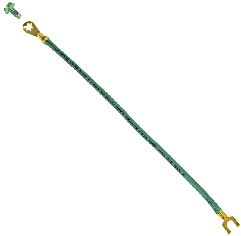 GB Gardner Bender GGP-1502 Grounding Pigtail, 12 AWG Wire, Copper, Green, 2/BAG
