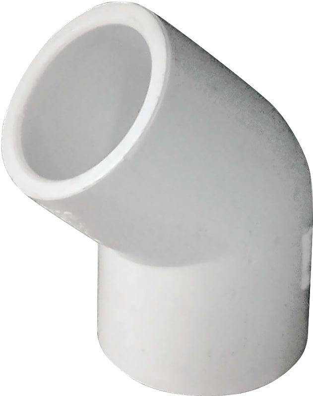 IPEX IPEX 435481 Pipe Elbow, 1/2 in, Socket, 45 deg Angle, PVC, White, SCH 40 Schedule, 150 psi Pressure LAWN & GARDEN IPEX