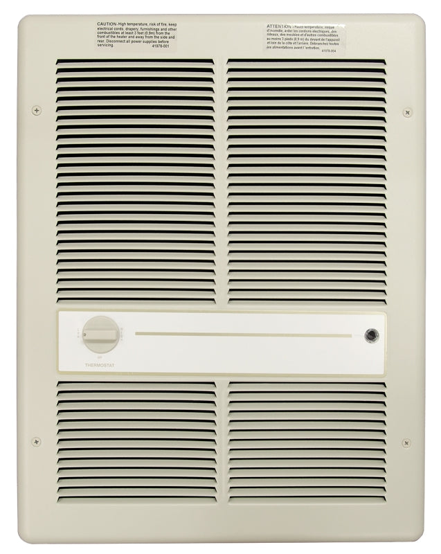 TPI TPI HF3315TRP Heater, 10.8/12.5 A, 208/240 V, 5120 to 10240 Btu, 175 cfm Air, Ivory PLUMBING, HEATING & VENTILATION TPI