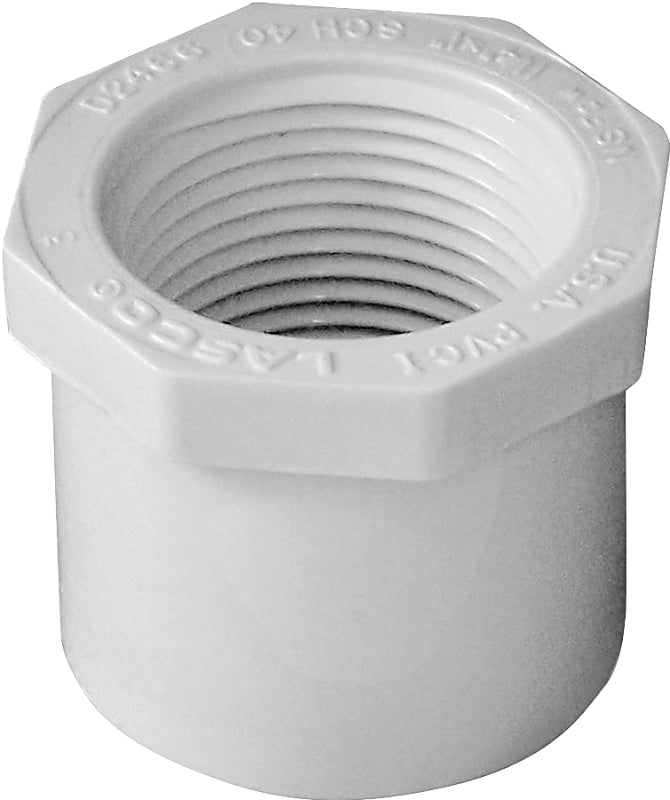 IPEX IPEX 435728 Reducing Bushing, 1-1/4 x 1 in, Spigot x FPT, White, SCH 40 Schedule, 150 psi Pressure