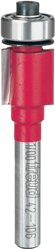 FREUD Freud 42-106 Flush Trim Bit, 1/2 in Dia Cutter, 2-1/8 in OAL, 1/4 in Dia Shank, 2-Cutter, Carbide