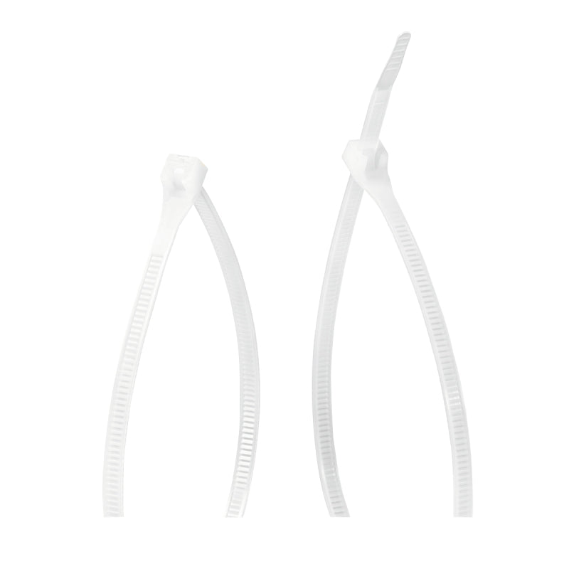 GB Gardner Bender 45-312 Cable Tie, 3 in Max Bundle Dia, Double-Lock Locking, 6/6 Nylon, Natural, 11 in L, 12/BAG