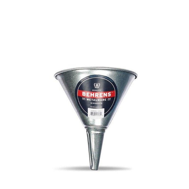 BEHRENS MANUFACTURING Behrens GF51 Funnel with Screen, 1 qt Capacity, Galvanized Steel, 7 in H
