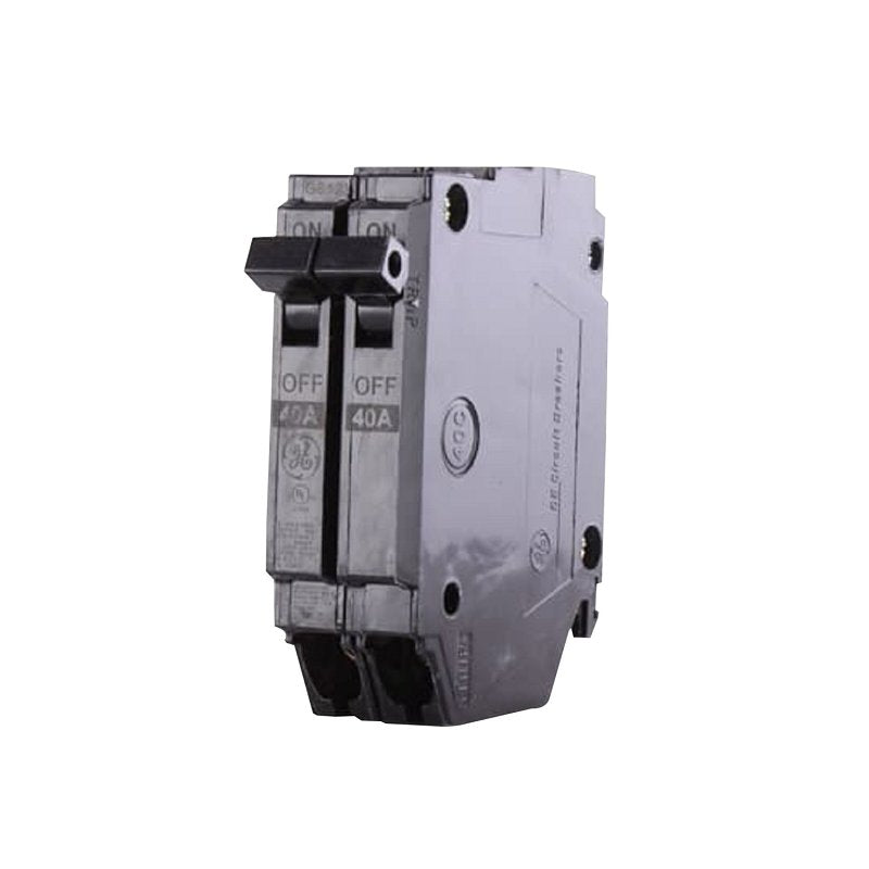 GE GE THQP240 Feeder Circuit Breaker, Type THQP, 40 A, 2-Pole, 120/240 V, Non-Interchangeable Trip, Plug ELECTRICAL GE