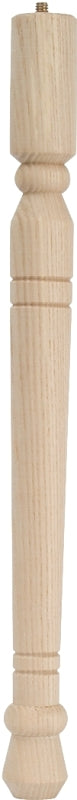 WADDELL Waddell Early American Series 2556 Table Leg, 5-3/4 in H, Hardwood, Smooth Sanded