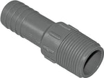 BOSHART INDUSTRIES Boshart UPPA-07 Pipe Adapter, 3/4 in, MPT x Insert, Polyethylene, Gray PLUMBING, HEATING & VENTILATION BOSHART INDUSTRIES