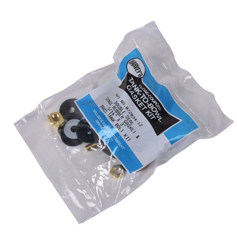HARVEY Harvey 72034-12 Tank-to-Bowl Gasket Kit, Rubber PLUMBING, HEATING & VENTILATION HARVEY