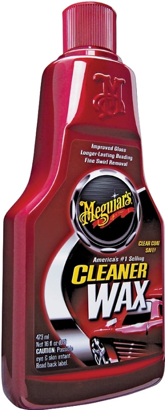 MEGUIAR'S Meguiar's A1216 Cleaner Wax, 16 oz, Liquid, Pleasant