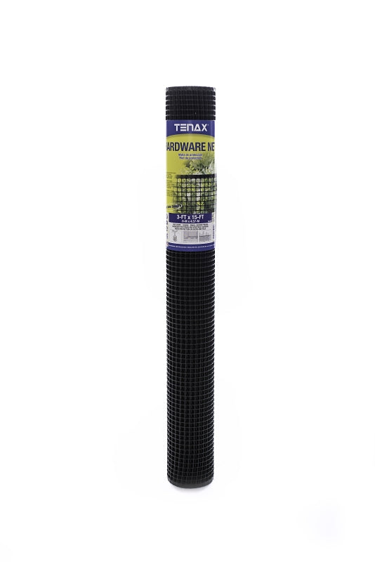 TENAX Tenax 751397 Hardware Net, 15 ft L, Quadrangular Mesh, 4 x 4 in Mesh, Polyethylene, Black HARDWARE & FARM SUPPLIES TENAX