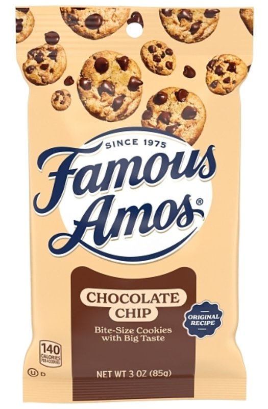 FAMOUS AMOS Famous Amos 774003 Cookies, Chocolate Chip, 3 oz Bag HOUSEWARES FAMOUS AMOS