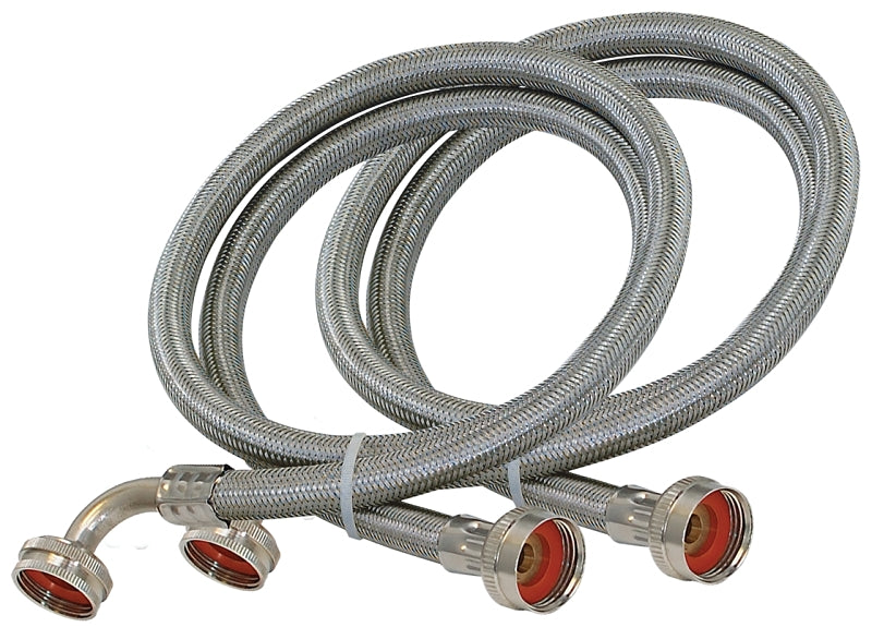 CASH ACME Eastman 48378 Washing Machine Discharge Hose, 3/4 in ID, 6 ft L, FHT x FHT, Stainless Steel PLUMBING, HEATING & VENTILATION CASH ACME
