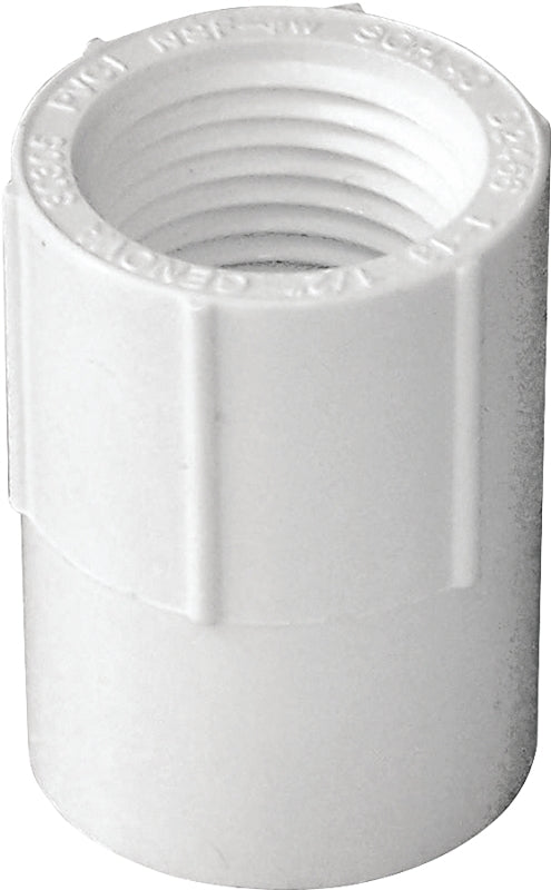 IPEX IPEX 435559 Pipe Adapter, 1/2 in, Socket x FPT, PVC, SCH 40 Schedule LAWN & GARDEN IPEX