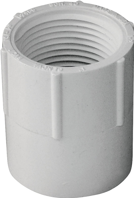 IPEX IPEX 435561 Pipe Adapter, 1 in, Socket x FPT, PVC, SCH 40 Schedule LAWN & GARDEN IPEX
