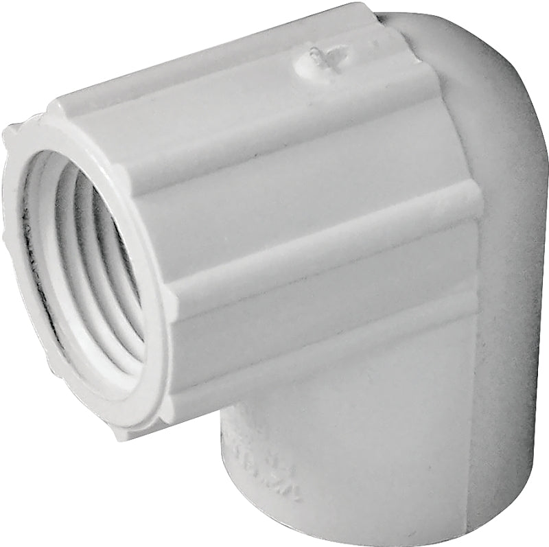 IPEX IPEX 435506 Pipe Elbow, 1/2 in, Socket x FPT, 90 deg Angle, PVC, White, SCH 40 Schedule, 150 psi Pressure LAWN & GARDEN IPEX