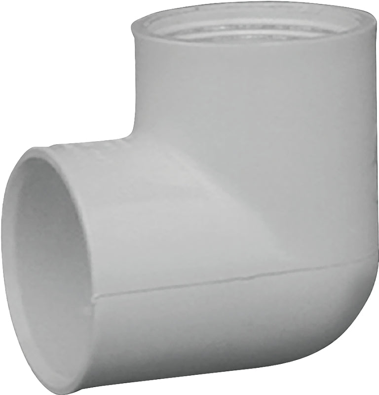IPEX IPEX 435508 Pipe Elbow, 1 in, Socket x FPT, 90 deg Angle, PVC, White, SCH 40 Schedule, 150 psi Pressure
