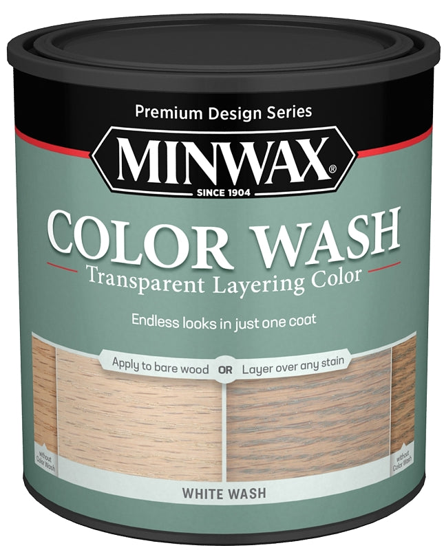 MINWAX Minwax 618604444 Wood Stain, White, Liquid, 1 qt, Can PAINT MINWAX