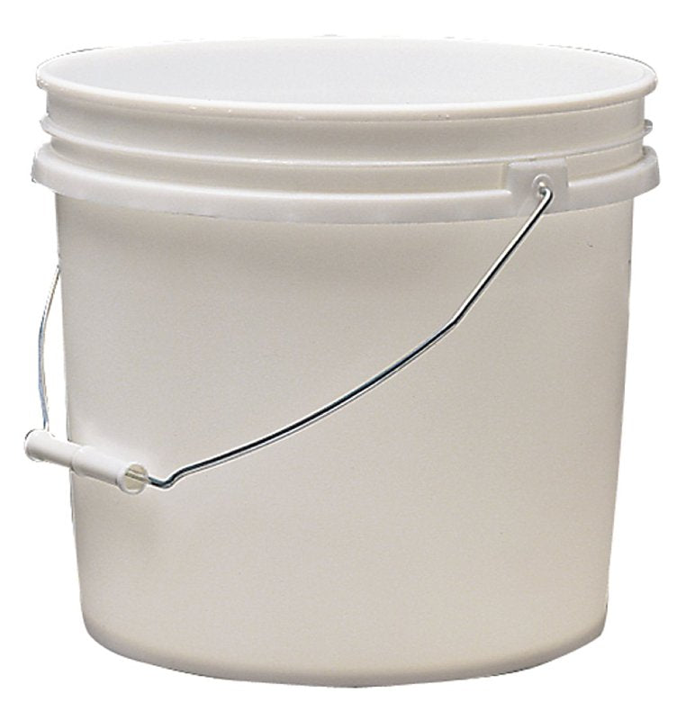 LEAKTITE-IPL PLASTICS Leaktite-IPL Plastics 1123011 Paint Bucket, 3.5 gal Capacity, HDPE, White PAINT LEAKTITE-IPL PLASTICS