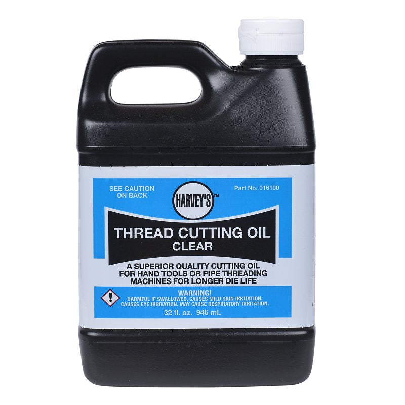 HARVEY Harvey 16100 Thread Cutting Oil, 1 qt Bottle, Clear