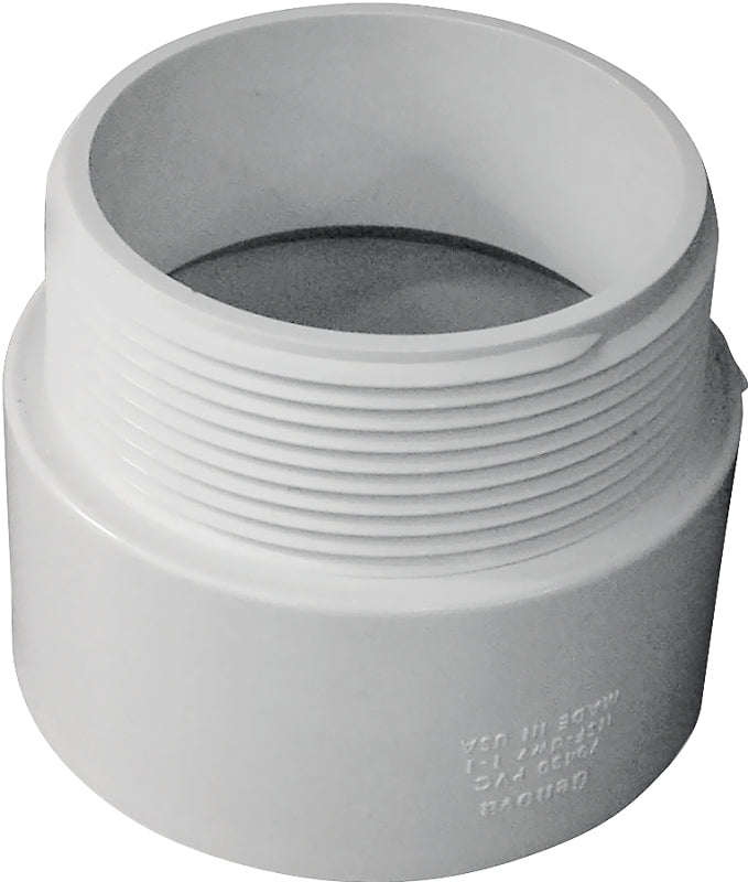 IPEX USA LLC-CANPLAS Canplas 192873 Pipe Adapter, 3 in, MNPT x Hub, PVC, White PLUMBING, HEATING & VENTILATION IPEX USA LLC-CANPLAS