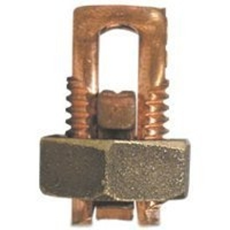 ERICO nVent ERICO ESB1/0 Split Bolt Connector, #4 to 1/0 Wire, Silicone Bronze Alloy, Bronze