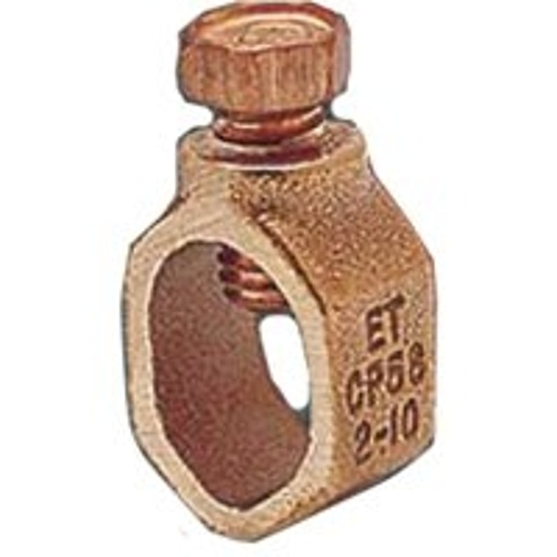 ERICO nVent ERICO CP58 Ground Clamp, Clamping Range: 1/2 to 5/8 in, #10 to 2 AWG Wire, Silicone Bronze ELECTRICAL ERICO