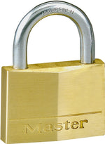 MASTER LOCK Master Lock 150D Padlock, Keyed Different Key, 9/32 in Dia Shackle, 1 in H Shackle, Steel Shackle, Solid Brass Body HARDWARE & FARM SUPPLIES MASTER LOCK