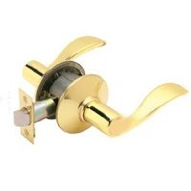 SCHLAGE LOCK Schlage Accent Series F10V ACC 605 Passage Lever, Mechanical Lock, Bright Brass, Metal, Residential, 2 Grade HARDWARE & FARM SUPPLIES SCHLAGE LOCK