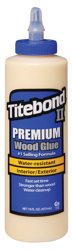 TITEBOND Titebond II 5004 Glue, Yellow, 16 oz Bottle PAINT TITEBOND