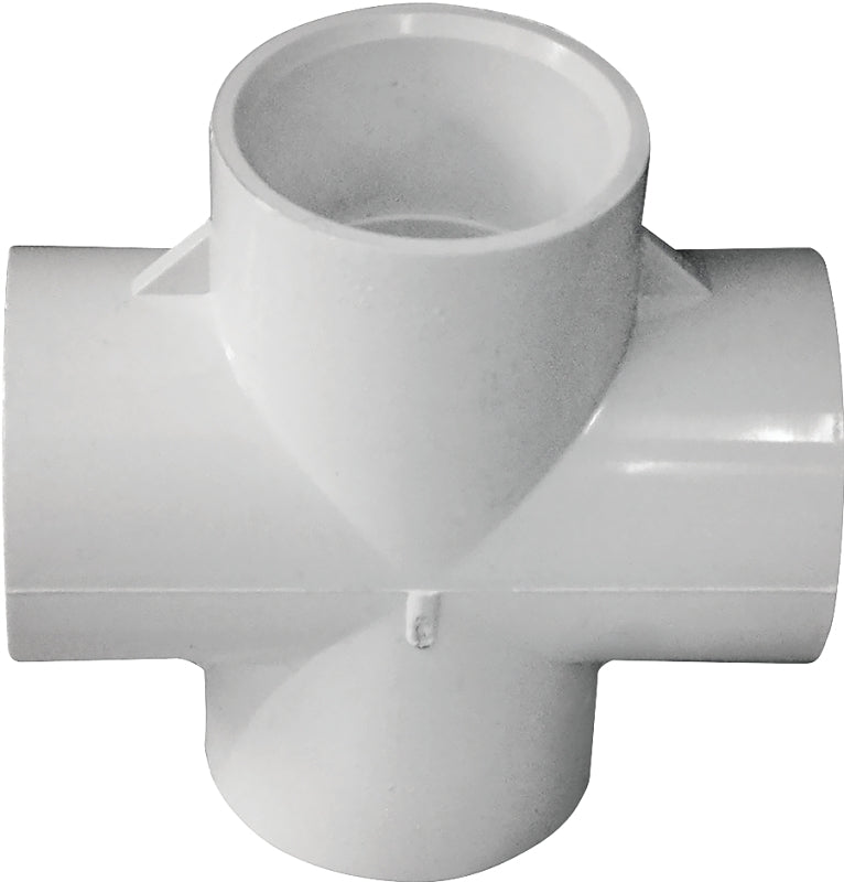 IPEX IPEX 435471 Pipe Cross, 1 in, Socket, PVC, White, SCH 40 Schedule, 150 psi Pressure LAWN & GARDEN IPEX