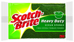 SCOTCH-BRITE Scotch-Brite 425 Scrub Sponge, 4-1/2 in L, 2.7 in W, 0.6 in Thick, Cellulose/Synthetic Fiber, Green/Yellow CLEANING & JANITORIAL SUPPLIES SCOTCH-BRITE