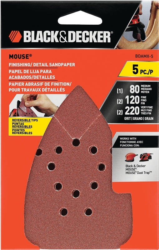 BLACK & DECKER Black+Decker BDAMX-5 Assorted Sand Paper, Aluminum Oxide Abrasive TOOLS BLACK & DECKER
