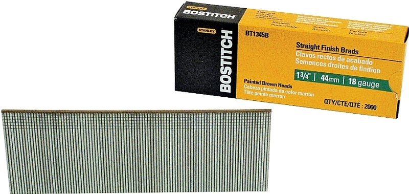 BOSTITCH Bostitch BT1345B Nail, Glue Collation, 1-3/4 in L, 18, Steel, Coated, Brad Head, Smooth Shank, 1000/PK HARDWARE & FARM SUPPLIES BOSTITCH