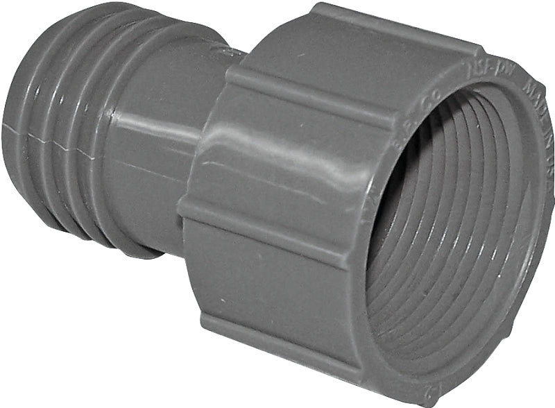 BOSHART INDUSTRIES Boshart UPVCFA-12 Pipe Adapter, 1-1/4 in, FPT x Insert, PVC, Gray
