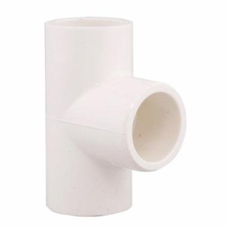 IPEX USA LLC-CANPLAS IPEX 435801 Reducing Pipe Tee, 1-1/2 x 1-1/2 x 3/4 in, Slip x Slip x Slip, PVC, White, SCH 40 Schedule
