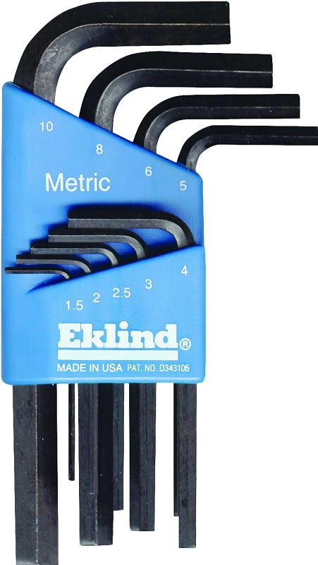 EKLIND Eklind 10509 Hex Key Set, Includes: 1.5 to 10 mm Keys, 9-Piece, Black TOOLS EKLIND