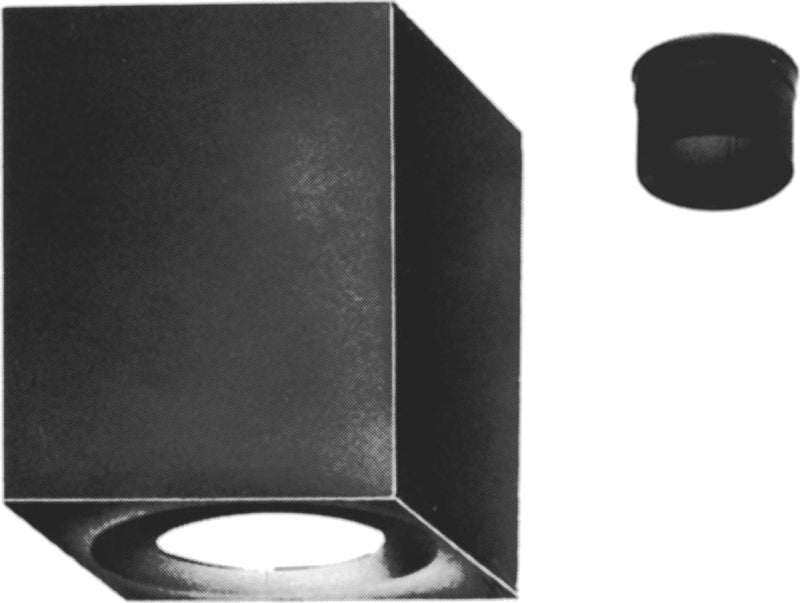 AMERICAN METAL AmeriVent 6HS-RSA12 Roof Support Box, Black, Includes: (1) Stainless Steel Black Single Wall Adaptor