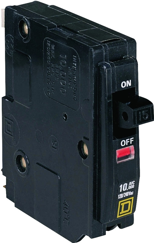 SQUARE D Square D QO QO140CP Circuit Breaker, Mini, 40 A, 1 -Pole, 120/240 VAC, 48 VDC, Fixed Trip, Plug Mounting ELECTRICAL SQUARE D