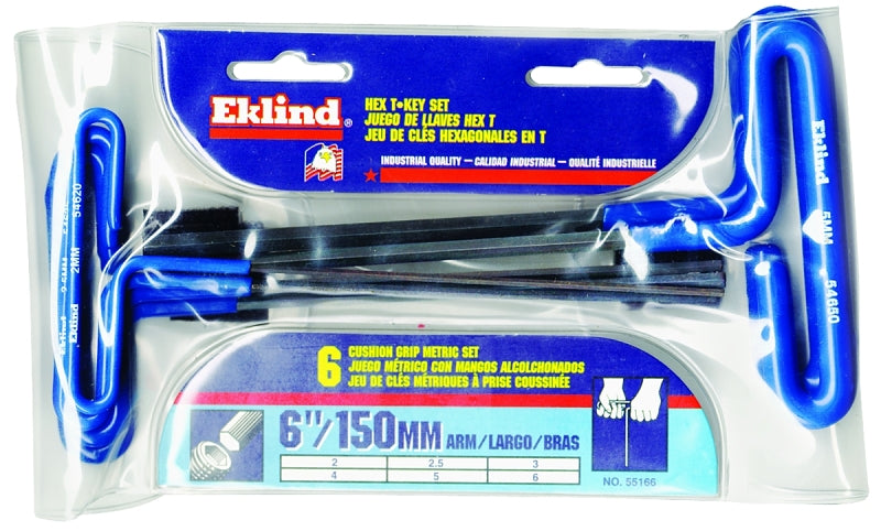 EKLIND Eklind 55166 Hex T-Key Set, 6-Piece, Steel, Black TOOLS EKLIND
