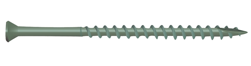 CAMO Camo 0346100 Deck Screw, #7 Thread, 1-5/8 in L, Trim Head, Star Drive, Type 17 Slash Point, Carbon Steel, ProTech-Coated