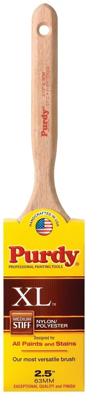 PURDY Purdy 144064325 Trim Brush, 2-1/2 in W, Nylon/Polyester Bristle, Fluted Handle PAINT PURDY