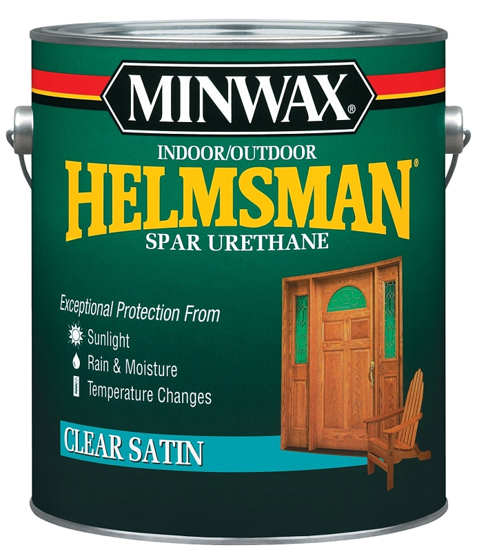 MINWAX Minwax 13205000 Spar Varnish, Oil, 400 sq-ft/gal Coverage Area, Satin, Liquid, 1 gal Pail PAINT MINWAX