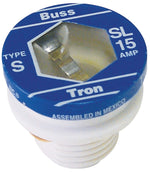 BUSSMANN Bussmann BP/SL-15 Plug Fuse, 15 A, 125 V, 10 kA Interrupt, Time Delay Fuse ELECTRICAL BUSSMANN