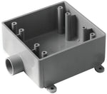 CARLON Carlon E9802E-CTN Switch Box, 2 -Gang, 1 -Outlet, PVC, Gray