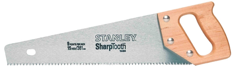 STANLEY STANLEY 15-334 Handsaw, 15 in L Blade, 8 TPI, Steel Blade, Extra Wide Handle, Wood Handle TOOLS STANLEY