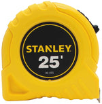 STANLEY STANLEY 30-455 Measuring Tape, 25 ft L Blade, 1 in W Blade, Steel Blade, ABS Case, Yellow Case